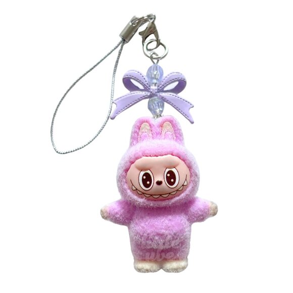 [SET OF 4] Mini Flocked Monster Keychain / Phone Charm - Standing figure - Picture 5 of 7